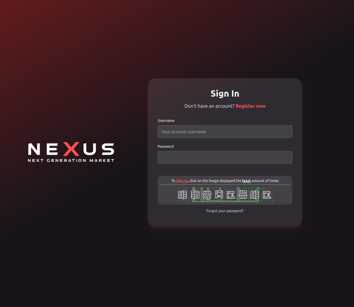 Secure registration process interface